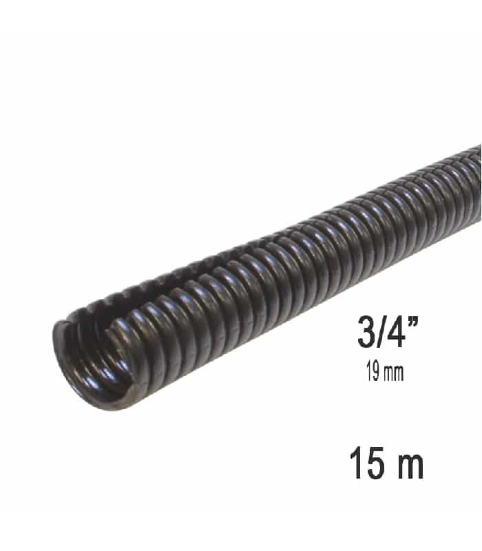 RedLink Gaine annelée fendue - 19 mm (3/4 po) - 15 m - Noir